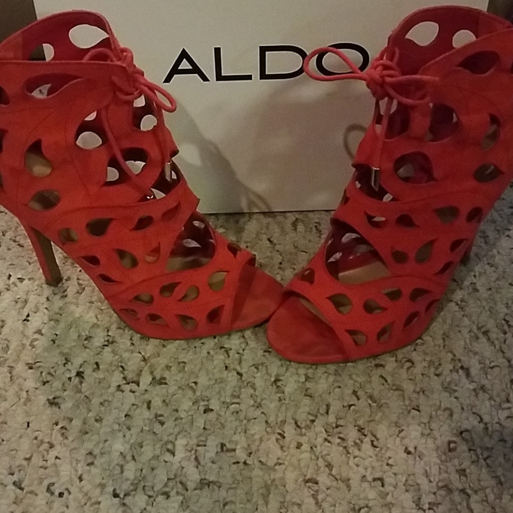 Cut out bootie heels- Aldo